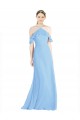 Best Halter Frill Cold Shoulder A-Line Chiffon Bridesmaid Dress Sydney