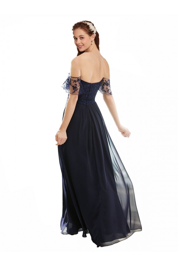 Best Boho Bridesmaid Dress with Beaded Embroidered Bodice and Flutter Cap Sleeves Sydney