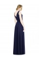 Best Cowl Neck Deep V-Back Chiffon Bridesmaid Dress with Side Front Slits Sydney