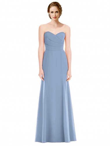 Best Draped Strapless Sweetheart Trumpet Chiffon Bridesmaid Dress Sydney