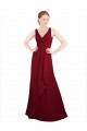 Best Twist-Knot V-Neckline Long Chiffon Bridesmaid Dress Sydney