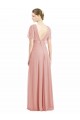 Best Draped Short Sleeves Long Chiffon A-Line Bridesmaid Dress Sydney