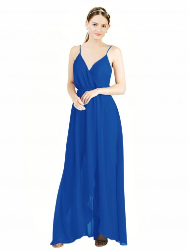 Best Sleeveless Surplice Chiffon Bridesmaid Dress with Spaghetti Straps Sydney