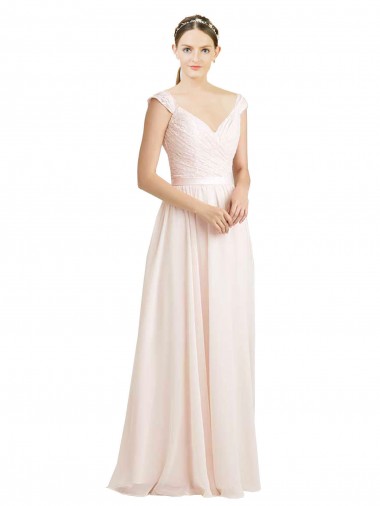 Best Sweetheart A-Line Chiffon Bridesmaid Dress with Ruched Lace Bodice Sydney
