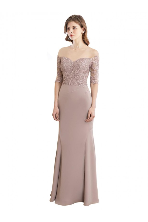 Best Sweetheart Neckline Long Sleeves Lace Bridesmaid Dress Sydney