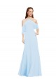 Best Chiffon Halter Neck Bridesmaids Dress with Flounced Neckline Sydney