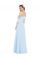 Best Chiffon Halter Neck Bridesmaids Dress with Flounced Neckline Sydney