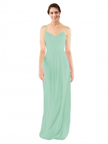 Best Classic Long Chiffon Bridesmaid Dress with V-Neck Sydney