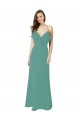 Best Full Length Chiffon Bridesmaid Dress with Ruffled V-Neckline Sydney