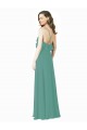 Best Full Length Chiffon Bridesmaid Dress with Ruffled V-Neckline Sydney