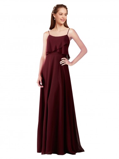 Best Chiffon Bridesmaids Dress with Spaghetti Straps Sydney