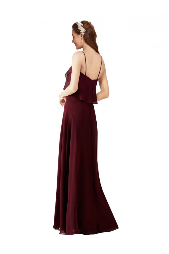 Best Chiffon Bridesmaids Dress with Spaghetti Straps Sydney