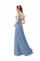 Best Chiffon Bridesmaids Dress with Ruffle Neckline Sydney