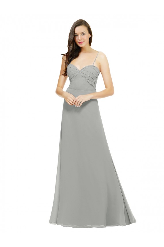 Best Chiffon Bridesmaid Dress with Sweetheart Neckline and Adjustable Straps Sydney