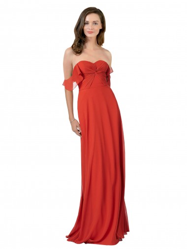 Best Chiffon A-Line Bridesmaid Dress with Ruched Bodice Sydney