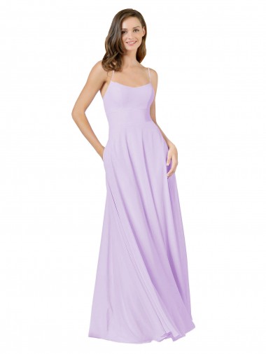 Best Simple Chiffon Bridesmaid Dress with Pocket Sydney