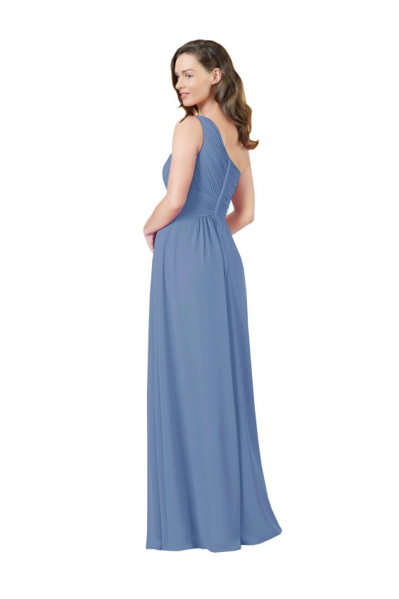 Best Pleated One Shoulder Chiffon Bridesmaid Dress Sydney