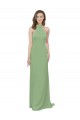 Best High Collar Halter Neck Chiffon Bridesmaid Dress with Long Back Tie Sydney