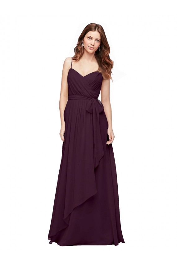 Best Wrapped Sweetheart Neckline Long Chiffon Bridesmaid Dress  Sydney