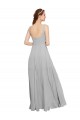 Best Squre Necked Long Chiffon Bridesmaid Dress with Front Slit Sydney