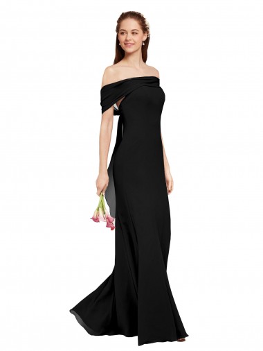 Best Fit and Flare Long Chiffon Bridesmaid Dress / Prom Dress with Sash and Open Back Sydney