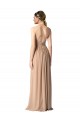 Best Halter V-Neck A-Line Chiffon Bridesmaid Dress with Shirred Skirt Sydney