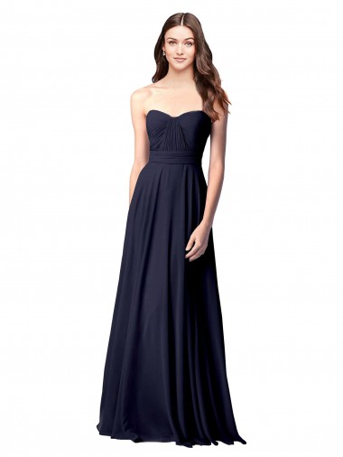 Best Luxe Chiffon Bridesmaid Dress with Sweetheart Neckline and Shirred Bodice Sydney