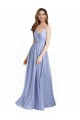 Best Ruched Criss Over Bodice Chiffon Bridesmaid Dress with Lace Open Back Sydney