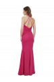 Best Slim A-Line Long Chiffon Bridesmaid Dress with Strappy Back Sydney
