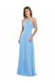 Best Chiffon A-Line Bridesmaid Dress with Halter Neck and Ruffled Back Straps Sydney