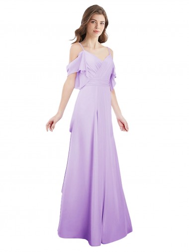 Best Chiffon Bridesmaid Dress with Draped Sweetheart Bodice and Off The Shoulder Flounces Sydney