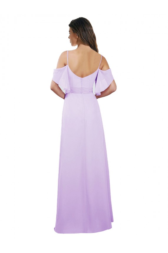 Best Chiffon Bridesmaid Dress with Draped Sweetheart Bodice and Off The Shoulder Flounces Sydney