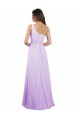 Best Draped One Shoulder A-Line Long Chiffon Bridesmaid Dress Sydney