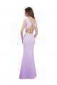Best Chiffon Column Bridesmaid Dress with High Round Neckline and Cap Sleeves Sydney