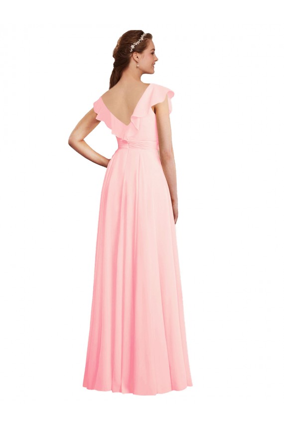 Best Chiffon A-Line Dress with Full Circle Skirt and Gathered Waistband Sydney
