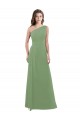 Best One Shoulder Chiffon Bridesmaid Dress with Pleats and Side Slit Sydney