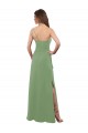 Best One Shoulder Chiffon Bridesmaid Dress with Pleats and Side Slit Sydney