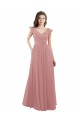 Best Chiffon A-Line Bridesmaid Dress with V-Neck Wrap Bodice Sydney