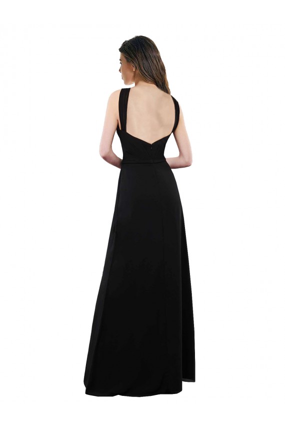 Best Chiffon A-Line Bridesmaid Dress with Criss Cross Halter Top Sydney
