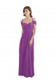 Best Cold Shoulder Long Chiffon Bridesmaid Dress with Ruching Details Sydney