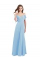 Best Cold Shoulde Chiffon Bridesmaid Dress with Wrap Bodice Sydney