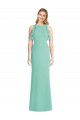 Best Jewel Neck Mermaid Open Back Chiffon Bridesmaid Dress Sydney