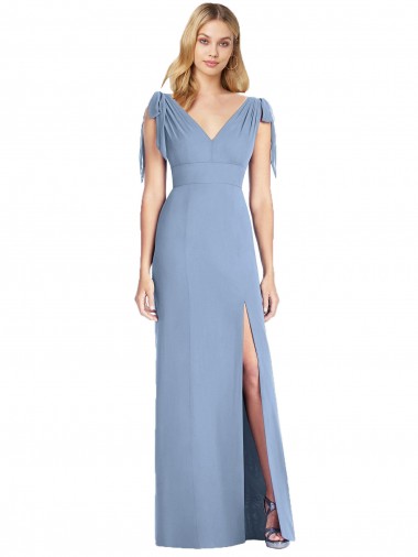 Best Bow-Shoulder Sleeveless Deep V-Back Mermaid Bridesmaid Dress Sydney