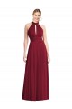 Best High-Neck Open Back Shirred Halter Maxi Bridesmaid Dress Sydney