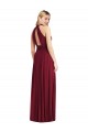 Best High-Neck Open Back Shirred Halter Maxi Bridesmaid Dress Sydney