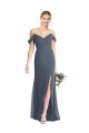 Best Off the Shoulder Criss Cross Bodice Trumpet Chiffon Bridesmaid Dress Sydney