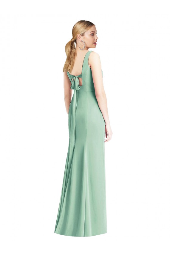 Best Sleeveless Tie Back Chiffon Trumpet Chiffon Bridesmaid Dress Sydney