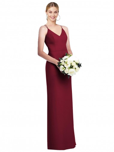 Best Full Length Draped Blouson Back Chiffon Maxi Bridesmaid Dress Sydney