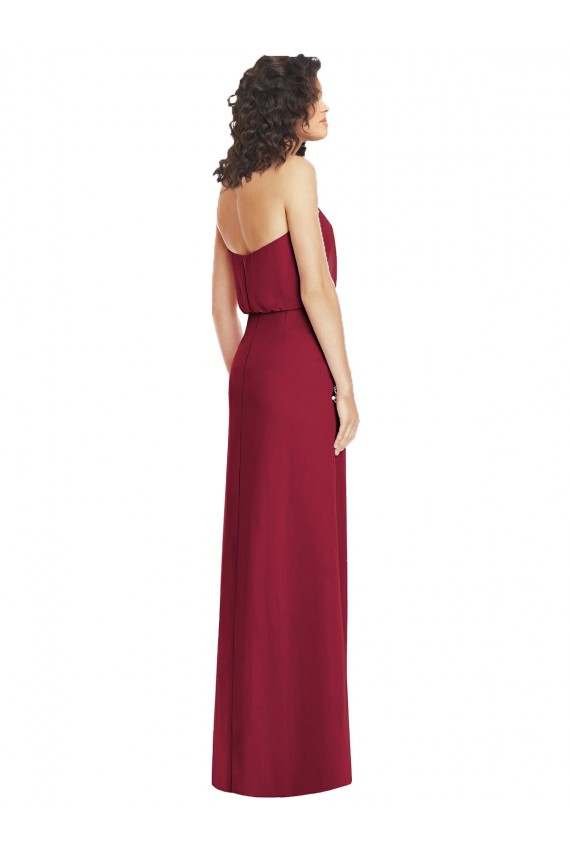 Best Full Length Lux Chiffon Blouson Bodice Bridesmaid Dress Sydney