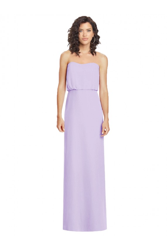 Best Full Length Lux Chiffon Blouson Bodice Bridesmaid Dress Sydney